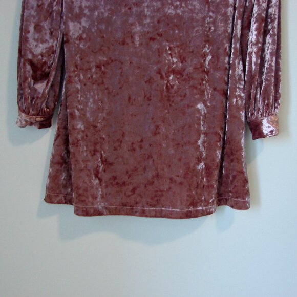 Muche and Muchette Velvet Dress Loose Pink Crushed Velvet Size Medium Large M/L - Picture 15 of 15